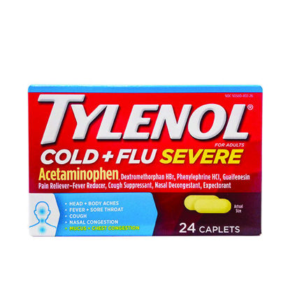 Picture of Tylenol cold/flu severe caplets 24 ct.