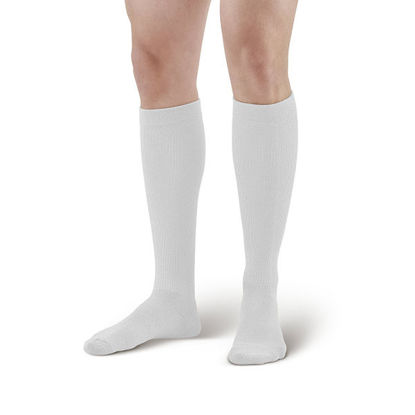 Picture of CoolMax Unizes white knee high sock small 8-15 mmHg