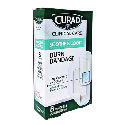 Picture of Curad soothe & cool assorted burn bandages 8 ct.