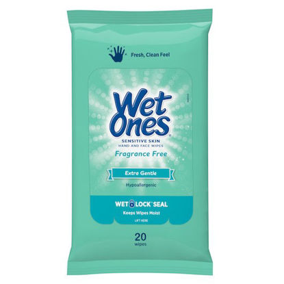 Picture of Wet Ones Travel Pack 20 wipes/pack - Fragrance Free