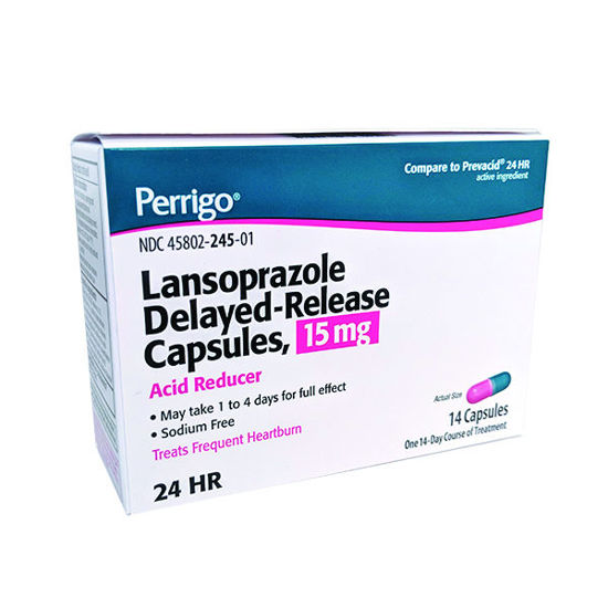 Picture of Lansoprazole -generic prevacid- 15mg tablets 14 ct.